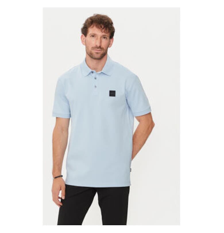 Мъжка тениска -  303675837 - Памук - Син - Син BOSS