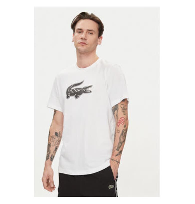 Мъжка тениска -  303720346 - Памук/Полиестер - Бяла - Бял Lacoste
