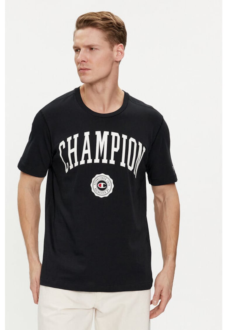 Мъжка тениска - 303791056 - Памук - Черен - Черен Champion