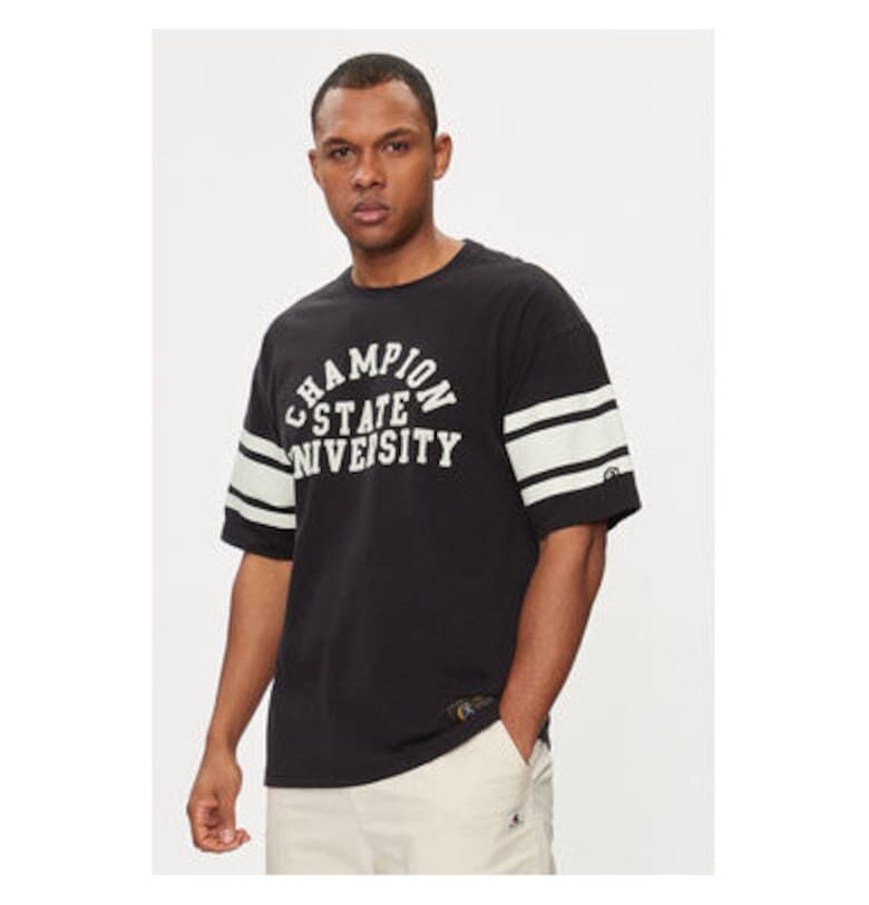 Мъжка тениска -  303792312 - Памук - Черен - Черен Champion