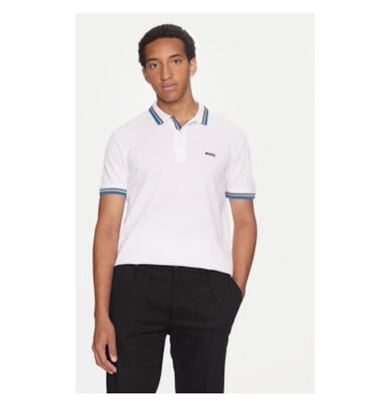 Мъжка тениска -  304020247 - Памук - Бяла - Бял BOSS