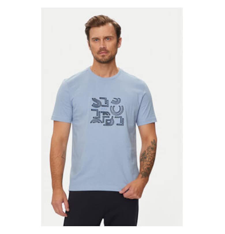 Мъжка тениска -  304020506 - Памук - Син - Син BOSS