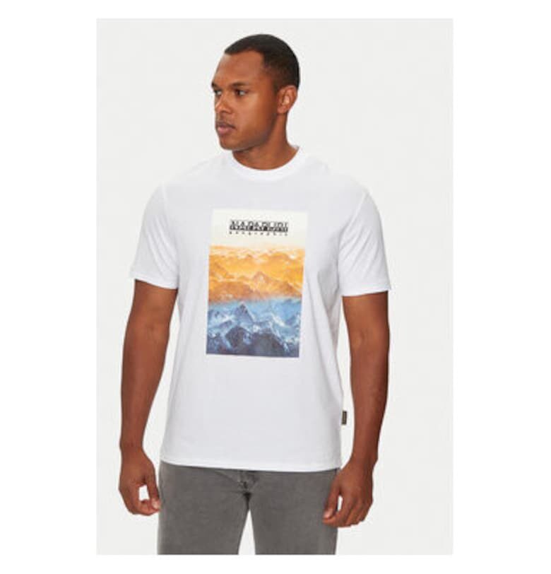 Мъжка тениска -  304197086 - Памук - Бяла - Бял Napapijri