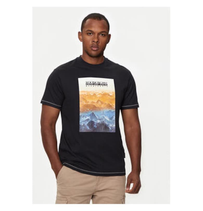 Мъжка тениска -  304197093 - Памук - Черен - Черен Napapijri