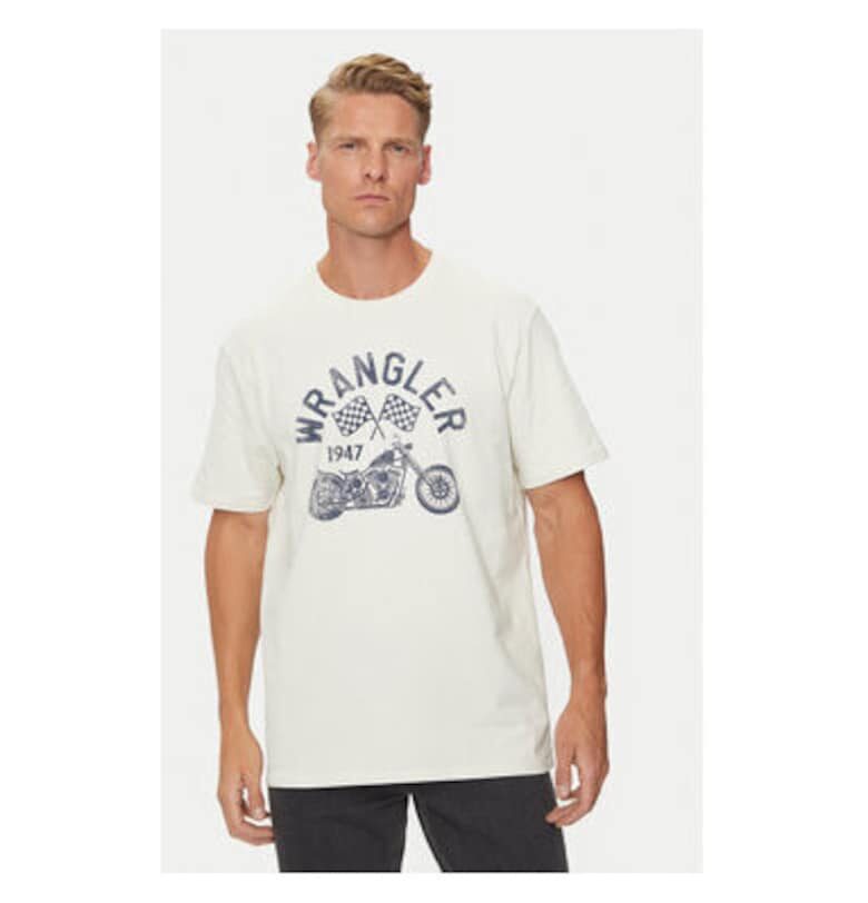 Мъжка тениска -  304281662 - Памук - Бяла - Бял Wrangler