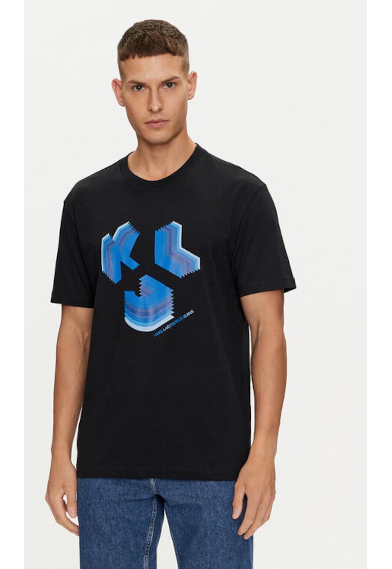 Мъжка тениска - 304600821 - Органичен памук - Бяла - Бял KARL LAGERFELD JEANS