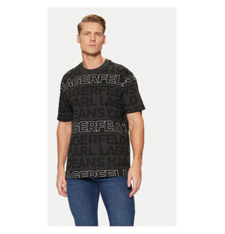 Мъжка тениска -  304613944 - Органичен памук - Черна - Черен Karl Lagerfeld