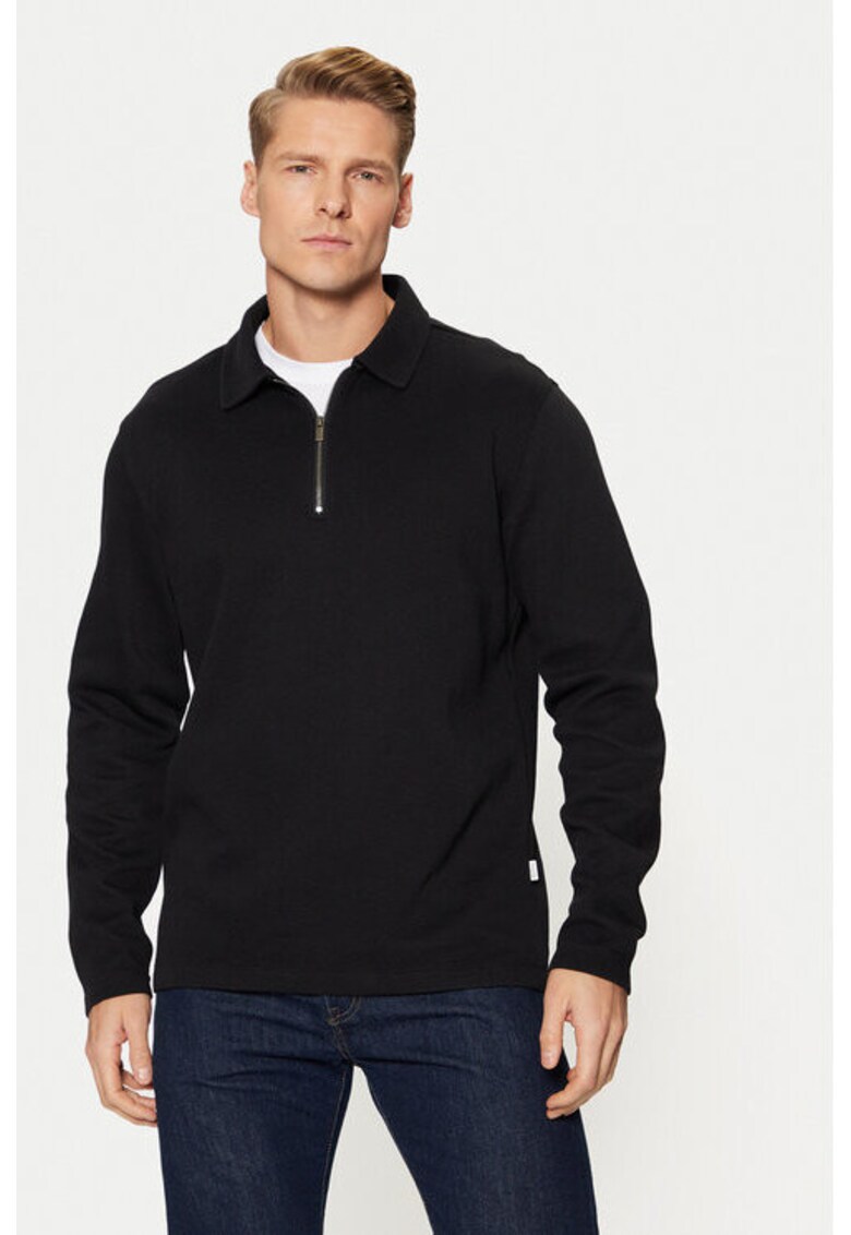 Мъжка тениска - 304685095 - Памук/Памук - Черна - Черен Selected Homme