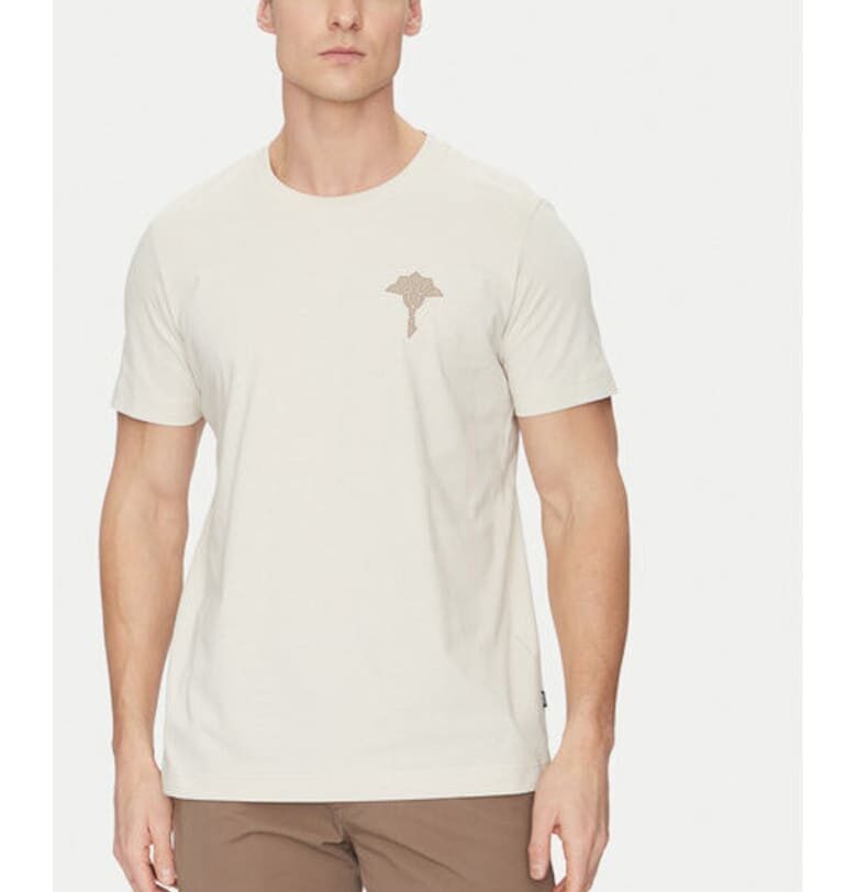 Мъжка тениска -  304687143 - Органичен памук - Бежов - Бежов Joop