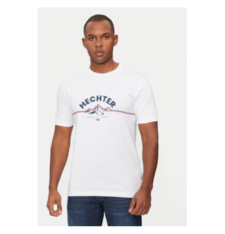 Мъжка тениска -  304694950 - памук - бяло - Бял Hechter Paris