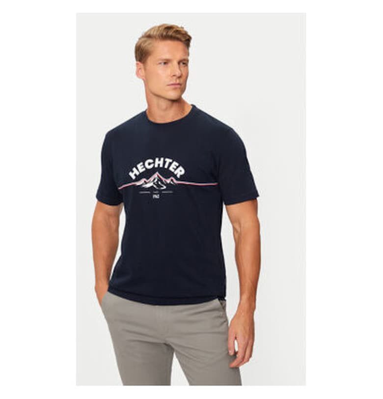 Мъжка тениска -  304695254 - памук - син - Син Hechter Paris