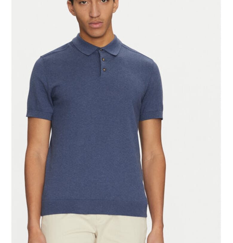 Мъжка тениска -  304704833 - Памук - Син - Син Selected Homme