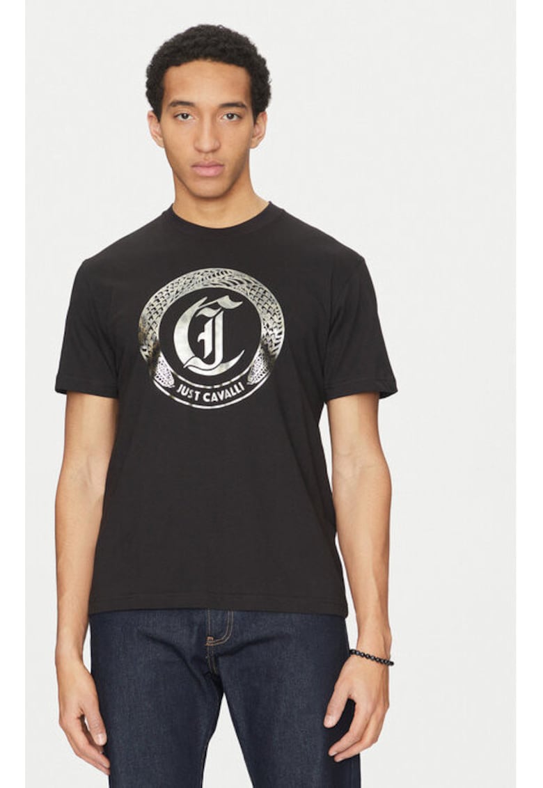 Мъжка тениска - 304865138 - Памук - Черен - Черен JUST CAVALLI