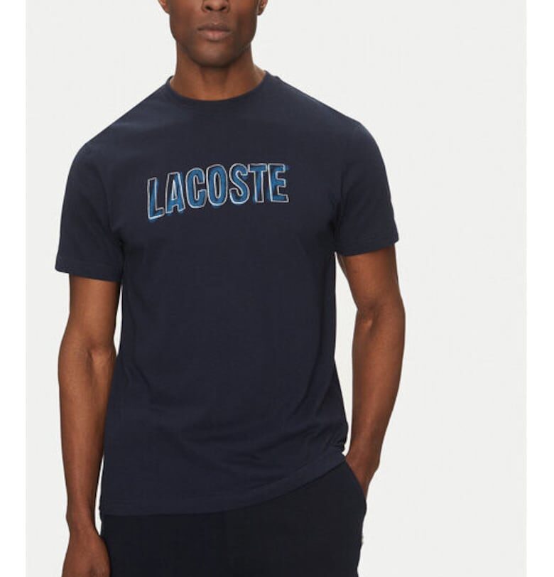 Мъжка тениска -  304997389 - Памук/Полиестер - Синя - Син Lacoste
