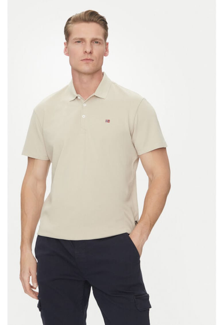 Мъжка тениска - 305102959 - Памук - Бежов - Бежов Napapijri