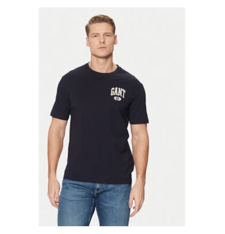 Мъжка тениска -  305179098 - Памук - Син - Син Gant