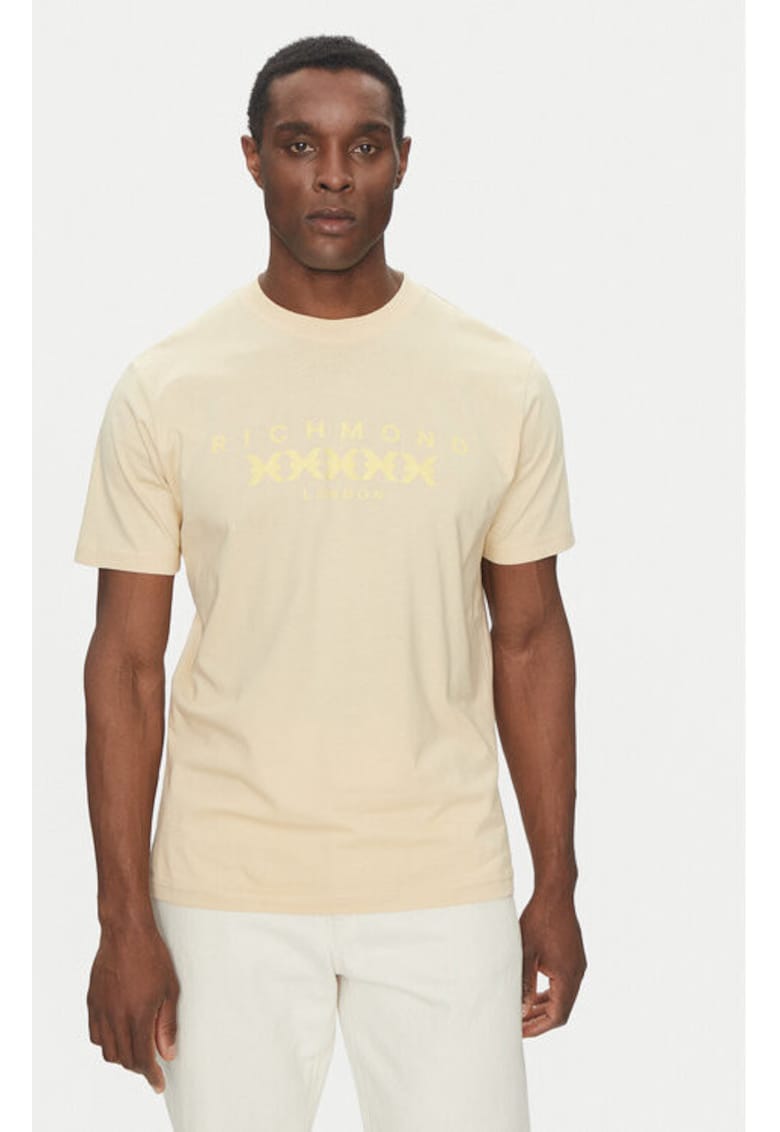 Мъжка тениска - 305347879 - Памук - Бежов - Бежов Richmond x