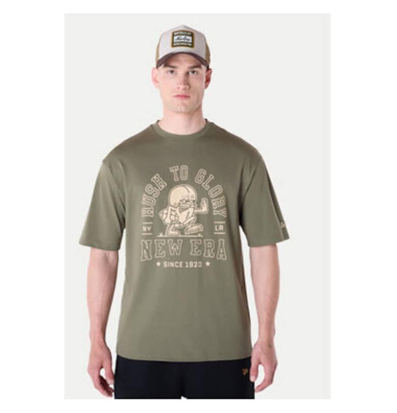 Мъжка тениска  60596409 - памук/органичен памук - зелена - Зелен New Era