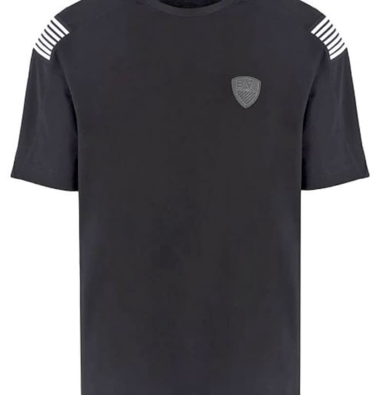 Мъжка тениска 6DPT35 - Emporio Armani  вискоза/полиамид - черен EA7