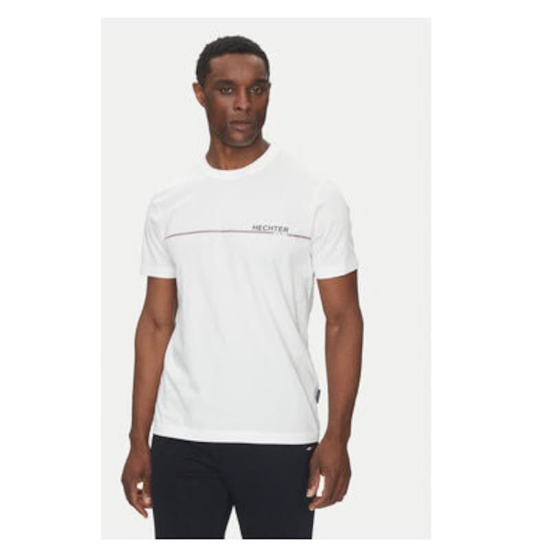 Мъжка тениска  75008 10 - Памук - Бяла - Бял Hechter Paris