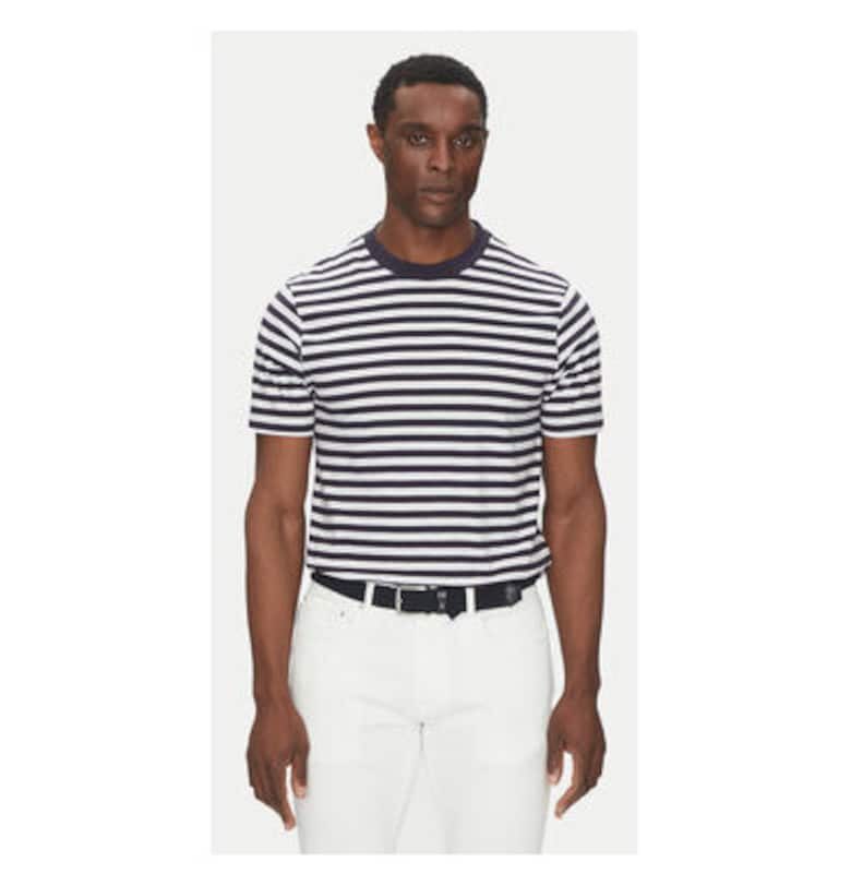 Мъжка тениска  75015690 - памук - тъмносиньо - Тъмносин Hechter Paris