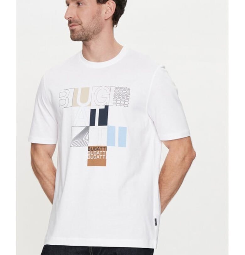 Мъжка тениска -  766061 - Бяла - Памук Bugatti
