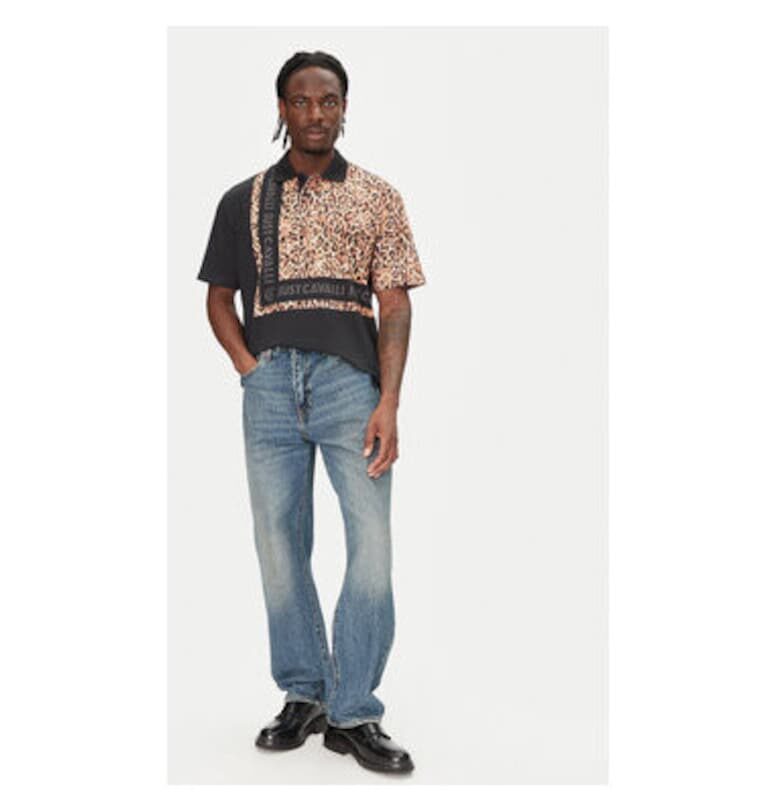 Мъжка тениска  78OAGE15 CJ1168 - Черен JUST CAVALLI