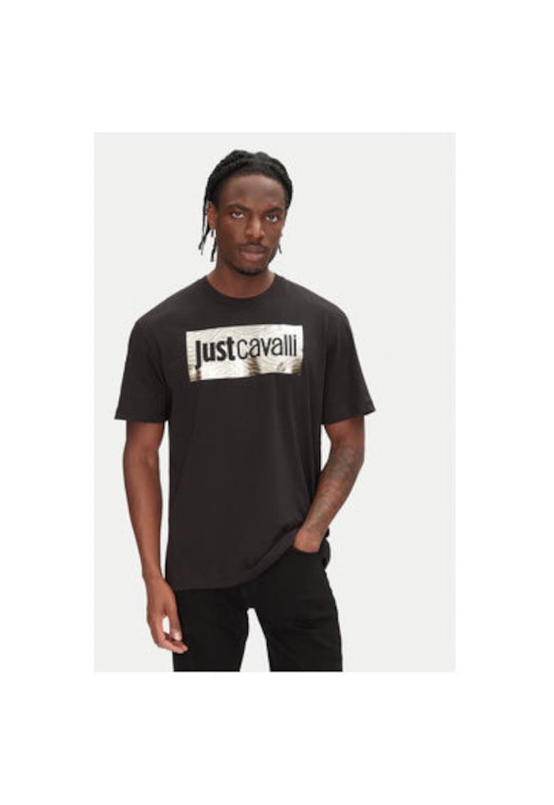 Мъжка тениска 78OAHT15 CJ500 - Памук - Черен - Черен JUST CAVALLI