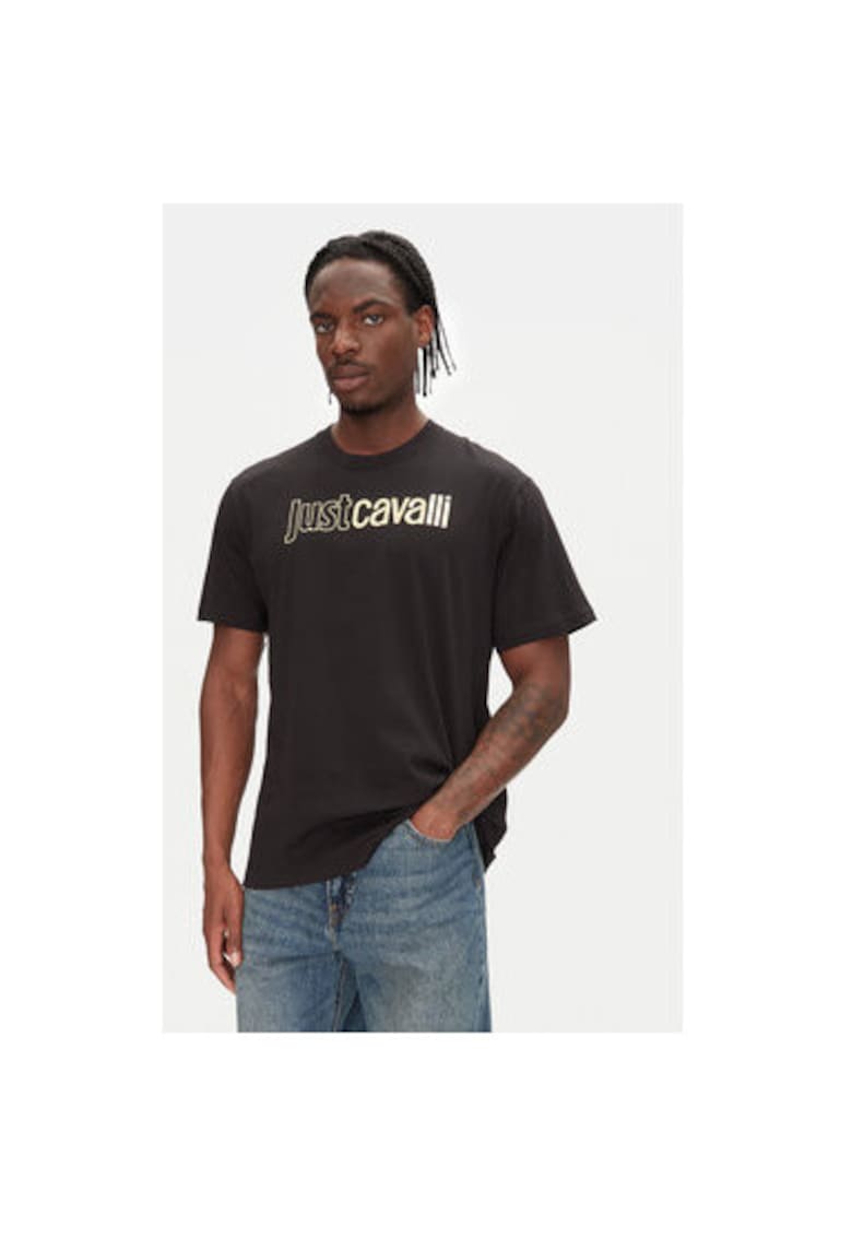 Мъжка тениска 78OAHT16 CJ500 - Памук - Черен - Черен JUST CAVALLI