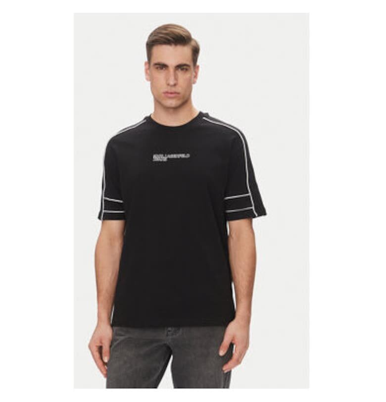 Мъжка тениска  A2M17052 - Органичен памук - Черна - Черен KARL LAGERFELD JEANS