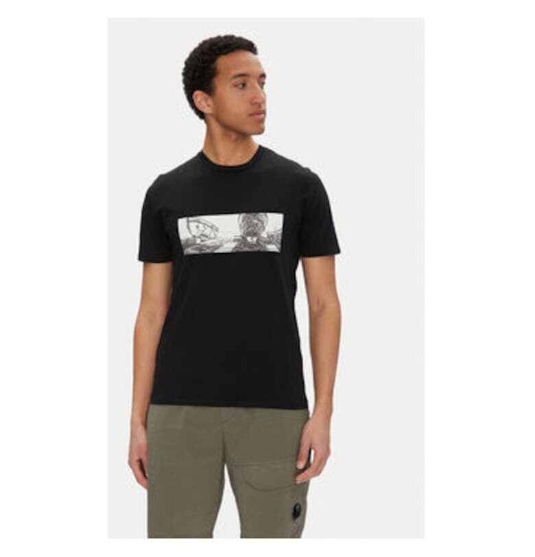 Мъжка тениска CP Company - 18CMTS319A005431G - памук - черна - Черен C P Company