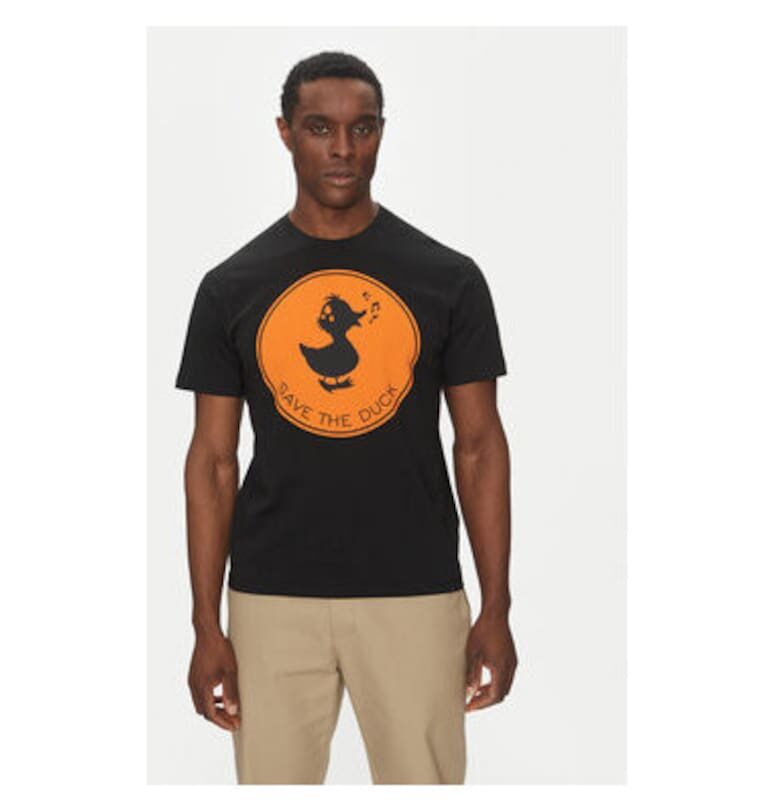 Мъжка тениска  DT0825M-BESY20 - органичен памук - черна - Черен Save The Duck
