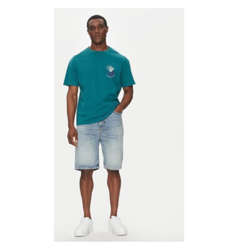 Мъжка тениска  EQYZT08033-BSJ0 - Органичен памук - Зелена - Зелен QUIKSILVER