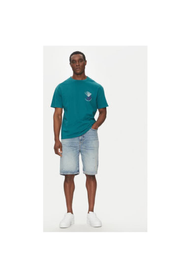 Мъжка тениска EQYZT08033-BSJ0 - Органичен памук - Зелена - Зелен QUIKSILVER