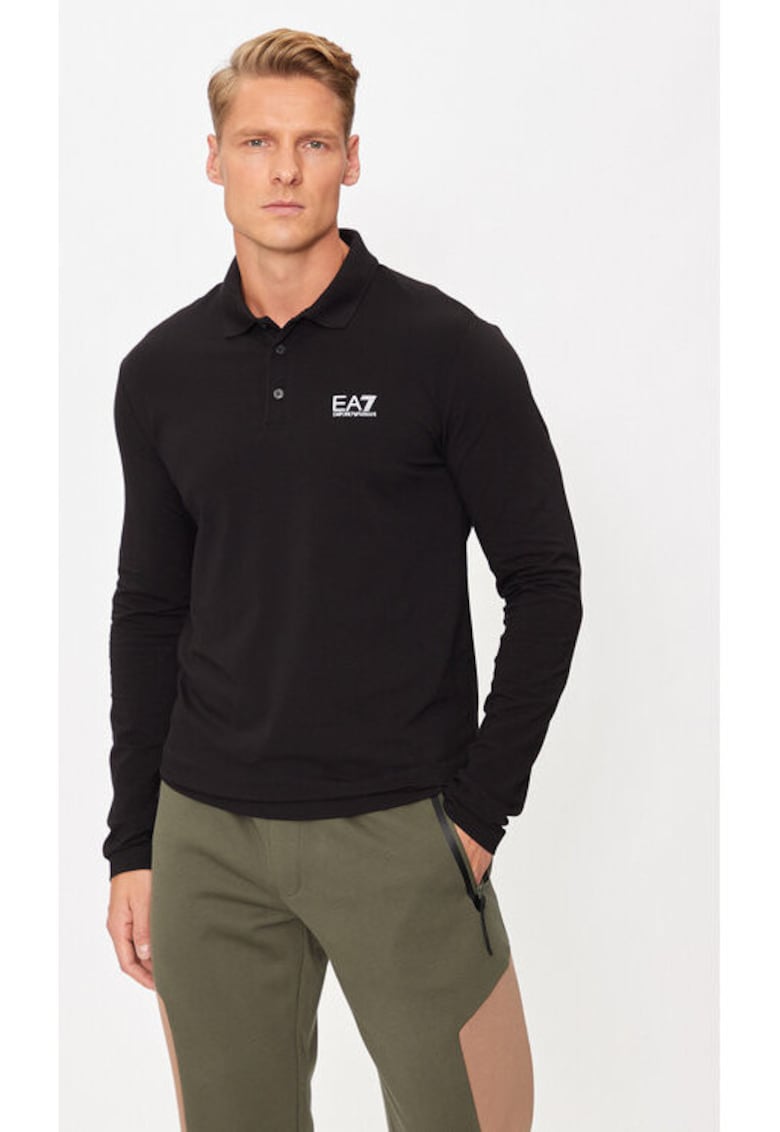 Мъжка тениска - Emporio Armani 304212758 - Памук - Черен - Черен EA7