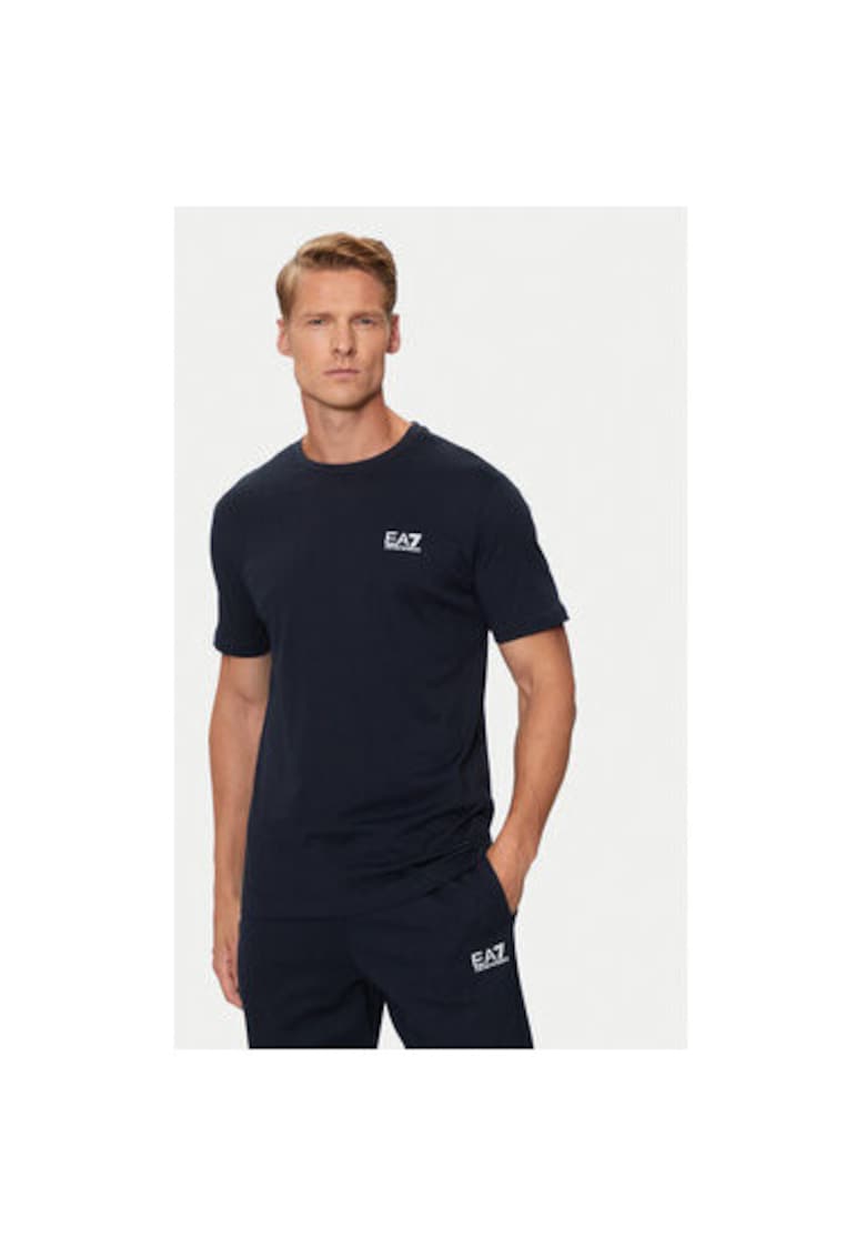 Мъжка тениска - Emporio Armani 304286698 - Памук - Син - Син EA7