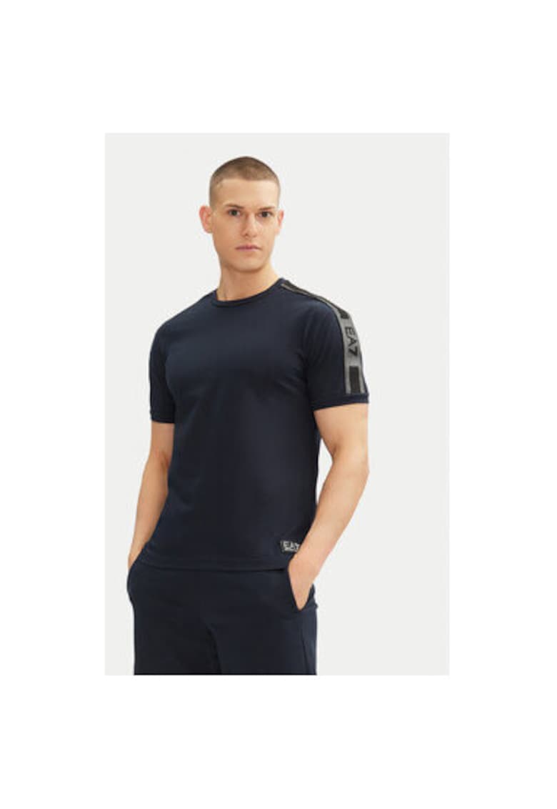 Мъжка тениска Emporio Armani - 7M000138 AF10375 - Памук - Тъмносин - Тъмносин EA7