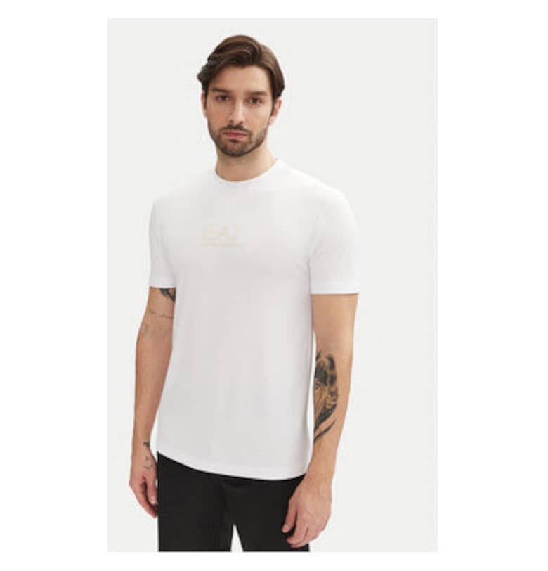 Мъжка тениска  Emporio Armani - 7M000301 AF13739 - Вискоза/Полиамид - Бяла - Бял EA7