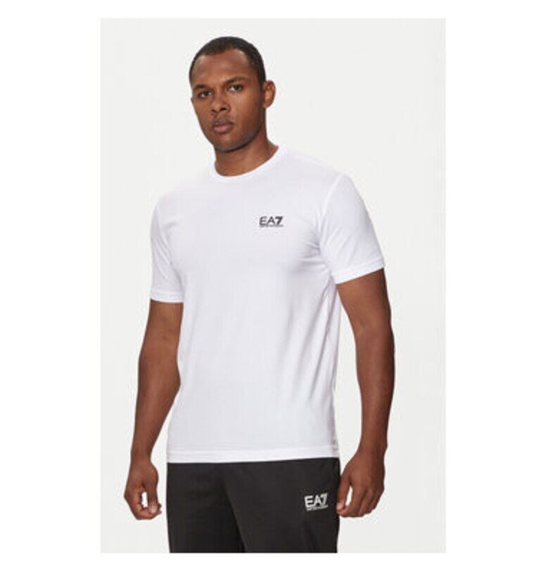 Мъжка тениска - Emporio Armani  304286896 - Памук - Черен - Бял EA7