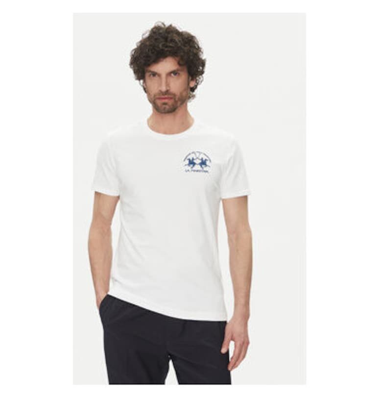 Мъжка тениска  MAR009 JS206 - памук - бяла - Бял LA MARTINA