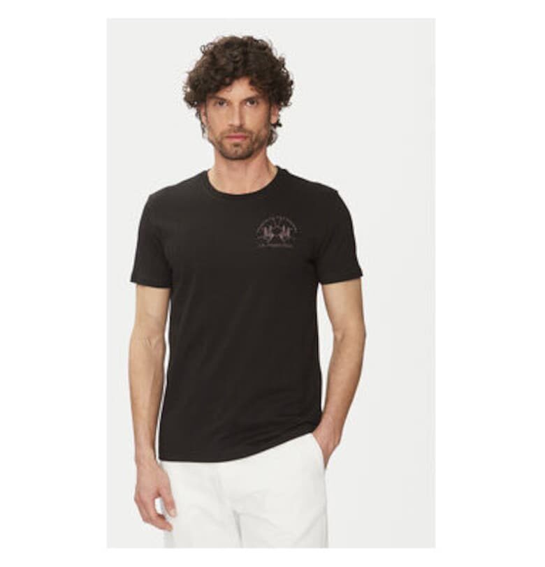 Мъжка тениска  MAR009 JS206 - памук - черна - Черен LA MARTINA