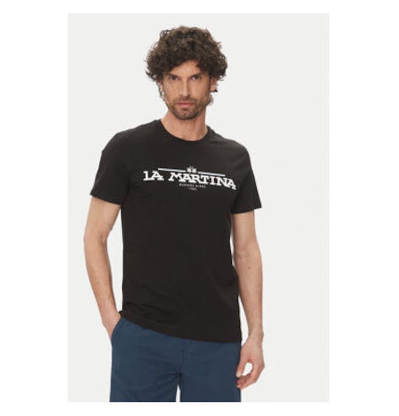 Мъжка тениска  MAR304 JS206 - Памук - Черен - Черен LA MARTINA