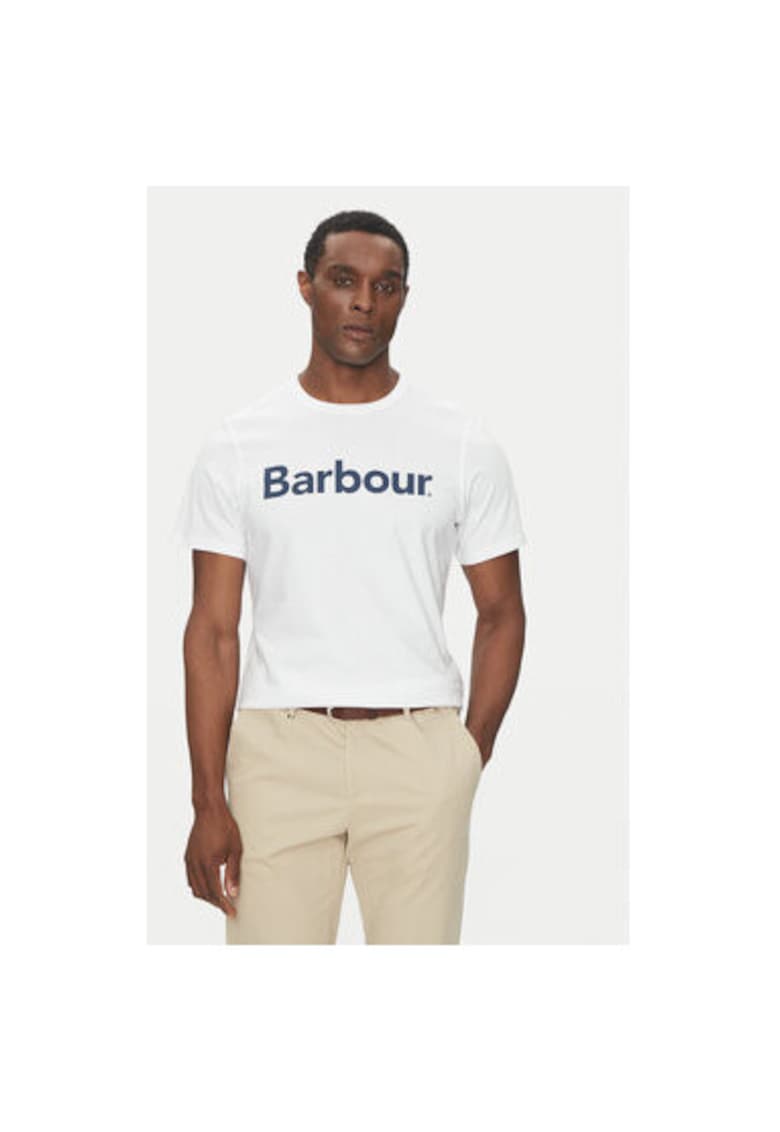 Мъжка тениска MTS0531WH51 - Памук - Бял - Бял Barbour