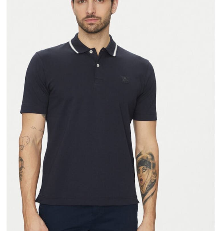 Мъжка тениска - Marc O'Polo - 304865374 - Органичен памук - Син marc o polo