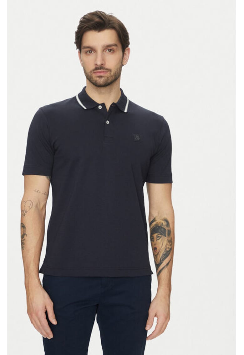 Мъжка тениска - Marc O'Polo - 304865374 - Органичен памук - Син marc o polo