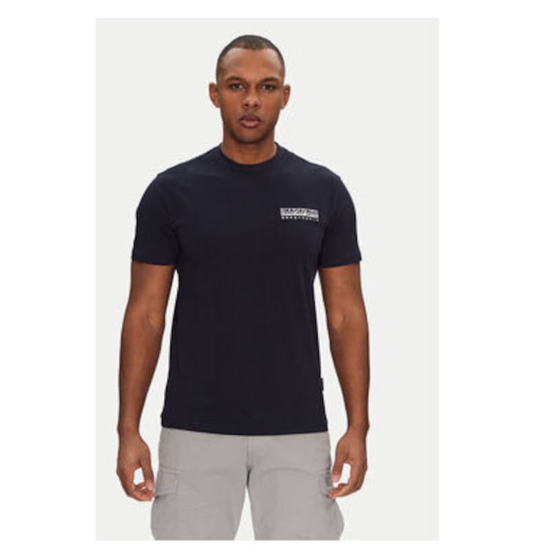 Мъжка тениска  NP0A4ILX1761 - памук - тъмносиньо - Тъмносин Napapijri