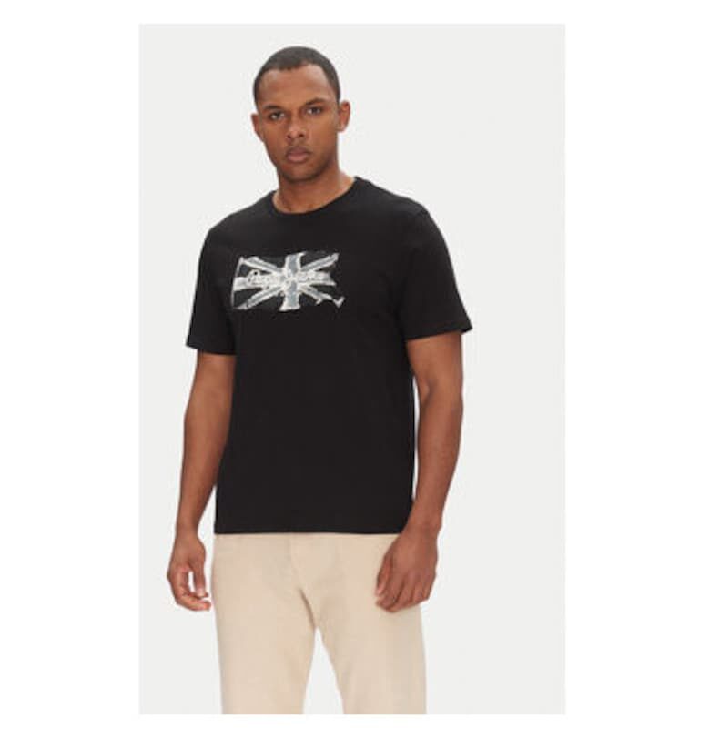 Мъжка тениска  PM509720 - памук - черна - Черен Pepe Jeans