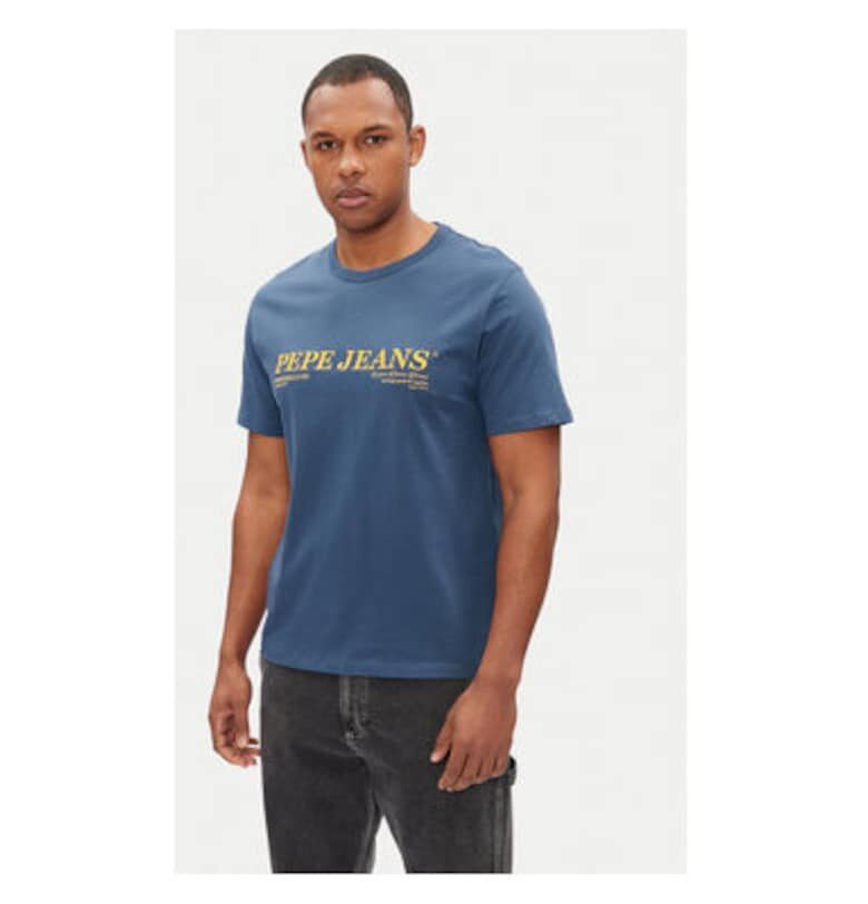 Мъжка тениска  PM509728 - Памук - Син - Син Pepe Jeans