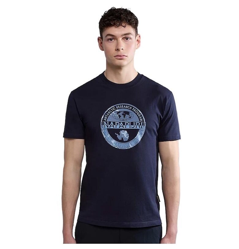 Мъжка тениска  SBOLLO SS NP0A4H9K-176 Тъмносиня памучна - Син/Тъмносин Napapijri