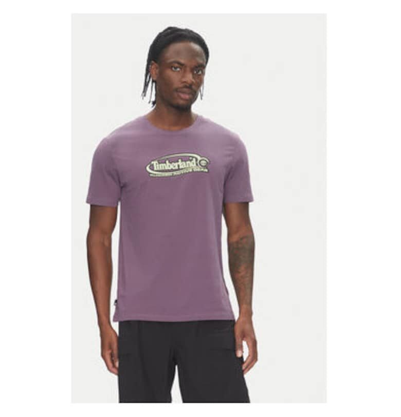 Мъжка тениска  TB0A6DJYENX1 - памук - лилав - Лилав Timberland